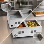 Thumbnail image #3 for Eagle Group RedHots 1220FW2-120 Countertop Electric Food Warmer, 2 Full-Size Pans, Wet/Dry, Stainless Steel, Infinite Controls, 120V