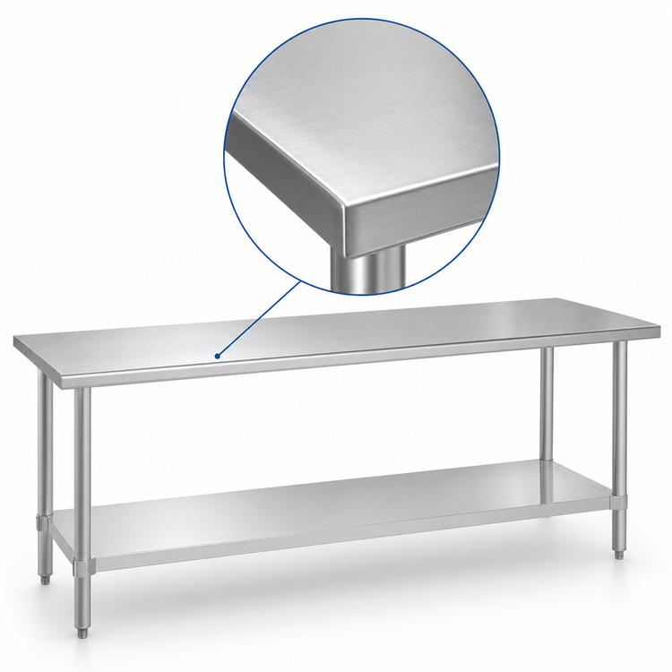 Product image #3 for Duke 120-Inch x 30-Inch Stainless Steel Work Table with Undershelf