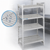 Thumbnail image #4 for Cambro Camshelving Premium 4-Shelf Louvered Stationary Starter Unit, 21 x 48 x 84 Inches, Speckled Gray