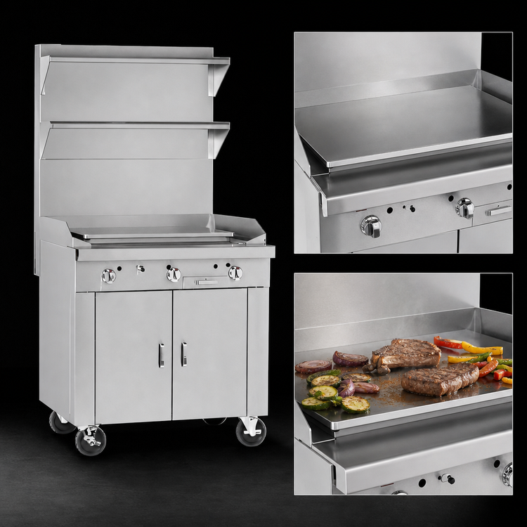Product image #3 for Southbend Platinum 24-Inch Heavy Duty Gas Range with 17-3/4-Inch Plancha Griddle and Cabinet Base