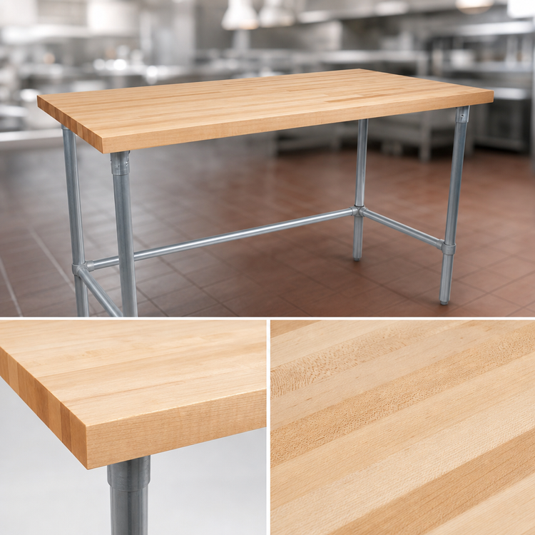 Product image #3 for John Boos JNB03 Wood Top Work Table, 60 x 24 Inches, 1-1/2 Inch Thick Maple Top