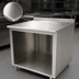 Thumbnail image #3 for Advance Tabco 96-Inch x 30-Inch Open Front Cabinet Base Work Table with 14 Gauge 304 Stainless Steel Top and 1-1/2 Inch Rear Up-Turn