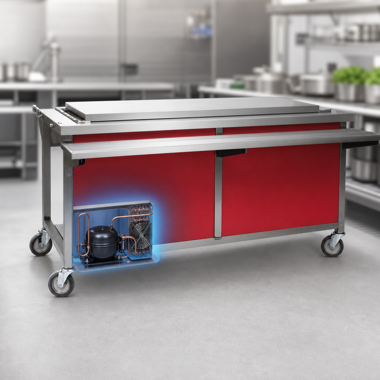 Product image #3 for Director's Choice DCS5-FTU Self-Contained 5-Pan Mobile Frost Top Unit