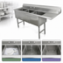 Thumbnail image #3 for Advance Tabco 3-Compartment Fabricated Sink with 24-Inch Right-Hand Drainboard and 24 x 24 x 14-Inch Bowls