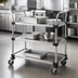 Thumbnail image #3 for Metro Super Erecta MW203 3-Shelf Stainless Steel Utility Cart
