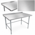 Thumbnail image #3 for John Boos Stallion 48 Inch x 30 Inch Stainless Steel Top Work Table with 1-1/2 Inch Rear Up-Turn and Galvanized Base