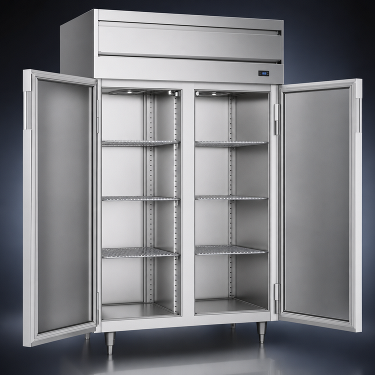 Product image #3 for Beverage Air P Series Two-Section Reach-In Warming Cabinet, 43.3 Cu. Ft., Full-Height Solid Doors