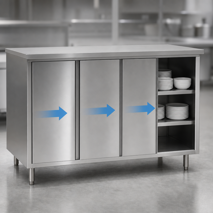 Product image #3 for Eagle Group Spec-Master 96-Inch Plate Cabinet with 4 Sliding Doors