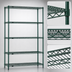 Thumbnail image #3 for Eagle Group Red-i-Pak 5-Tier Stationary Wire Shelving Unit, 48 x 24 x 74 Inches, Green Epoxy Finish