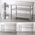 Thumbnail image #3 for Eagle Group 96 Inch x 24 Inch Adjustable Stainless Steel Work Table Undershelf