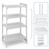 Thumbnail image #4 for Cambro Camshelving Premium 4-Tier Solid Stationary Starter Polymer Shelving Unit, 18 x 36 x 64 Inches, Speckled Gray
