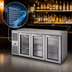Thumbnail image #3 for True Premier Bar 84-Inch Three-Section Refrigerated Back Bar Cooler with Glass Doors