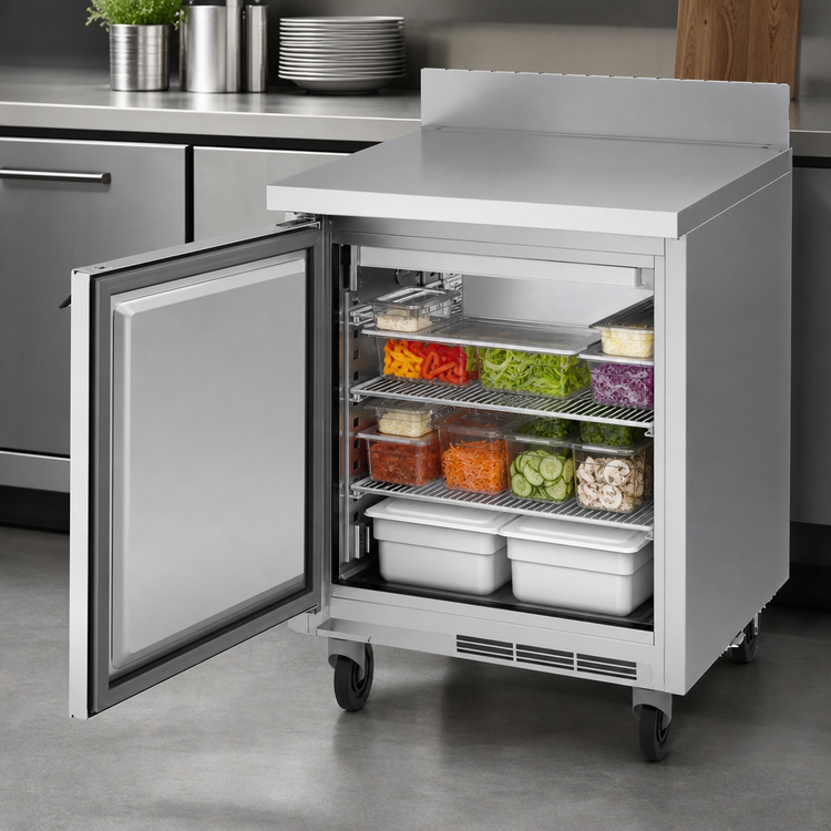 Product image #4 for Beverage-Air WTR27HC 27-Inch One-Section Worktop Refrigerator, 5.25 Cu. Ft., Solid Door