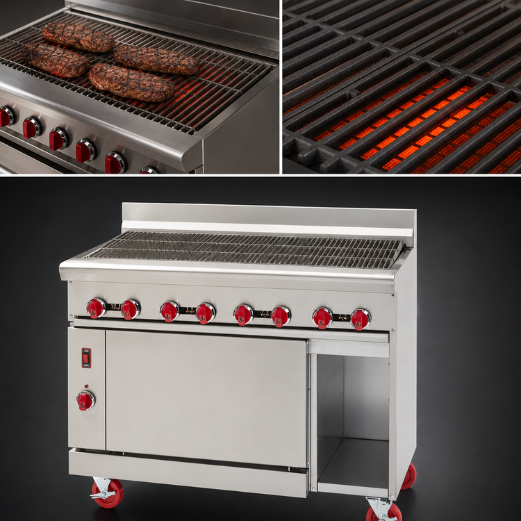 Product image #3 for American Range 36-Inch Gas Radiant Broiler with Storage Base, 90,000 BTU