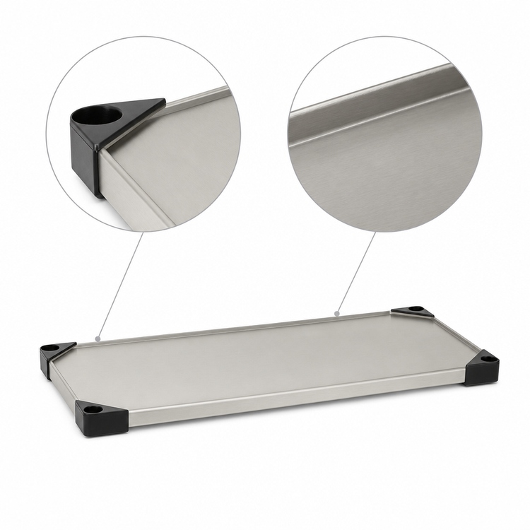 Product image #3 for Metro Super Erecta 30" x 14" Flat Solid 304 Stainless Steel Shelf