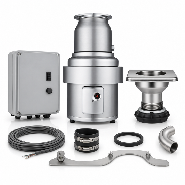 Product image #3 for InSinkErator SS-500 5 HP Stainless Steel Trough Mount Food Waste Disposer Package with CC-202 Control Center