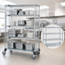 Thumbnail image #3 for Quantum Mobile Enclosure Cart with 4 Shelves, 60 x 18 x 69 Inches, Chrome Plated