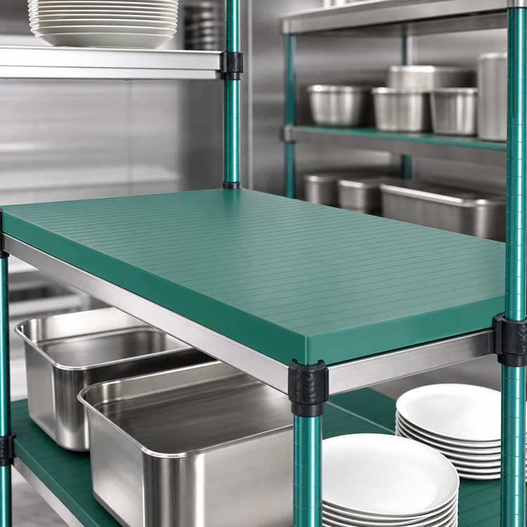 Product image #3 for QuadPlus 54 Inch x 18 Inch Solid Polymer Shelf Mat with MICROGARD Antimicrobial Protection