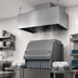 Thumbnail image #4 for SimpleSpec Type II Dishwasher Canopy Hood with Exhaust Collar, Ceiling Mount, 64 x 48 x 24 Inches, for 44-Inch Conveyor Dish Machines