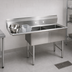 Thumbnail image #3 for BK Resources Two-Compartment Stainless Steel Sink with Left-Hand Drainboard, 52-1/2 Inches W x 25-13/16 Inches D