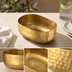 Thumbnail image #3 for American Metalcraft Hammered Aluminum Oval Entrée Basket, 25 oz., Gold