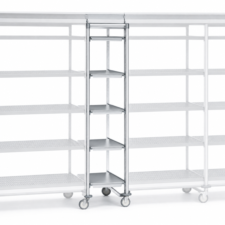 Product image #3 for MetroMax Q Top-Track Stationary Intermediate Unit Kit, 18-Inch Wide, with 86-Inch Epoxy-Coated Steel Posts