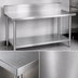 Thumbnail image #3 for Duke 60-Inch x 36-Inch Stainless Steel Work Table with 10-Inch Riser, Marine Edge, and Galvanized Undershelf