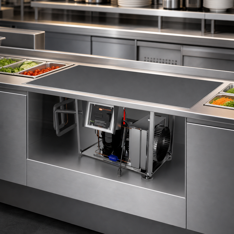 Product image #3 for Hatco Built-In Flush-Top Cold Shelf, 24 Inch x 15.5 Inch, Top-Mount Condensing Unit
