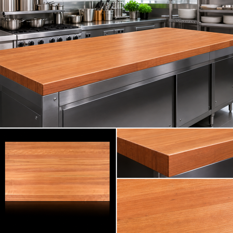 Product image #3 for Boos Block American Cherry Edge Grain Kitchen Countertop, 108 x 30 x 3 Inches, Penetrating Oil Finish