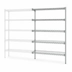Thumbnail image #3 for Eagle Group EAGLEbrite A5-74-2172Z 5-Tier Add-On Wire Shelving Unit, 72W x 21D x 74H, Zinc Finish