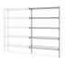 Thumbnail image #3 for EAGLEbrite 5-Tier Add-On Wire Shelving Unit, 72W x 21D x 74H, Zinc Finish