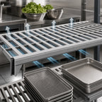 Thumbnail image #4 for Cambro Camshelving® Premium CPSK1472V1480 Vented Polymer Shelf Kit, 72 x 14 Inches, Speckled Gray, Antimicrobial