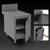 Thumbnail image #3 for Advance Tabco Prestige Supreme Underbar Drainboard Cabinet with Removable Hinged Doors and 7-Inch Backsplash, 18 x 30 x 36 Inches