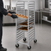 Thumbnail image #3 for Metro Single-Section Mobile End-Load Aluminum Pan Rack for 18 Full-Size Pans