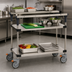Thumbnail image #3 for Metro PrepMate MultiStation Adjustable-Height Prep Cart with 18 x 30 Solid Galvanized Shelves and Chrome Posts