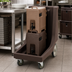 Thumbnail image #4 for Cambro Camdolly Open Frame Transport Dolly with Handle and Big Rear Wheels, Dark Brown, 350 lb Capacity