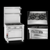 Thumbnail image #3 for Southbend Platinum 32-Inch Gas Heavy Duty Range with Two 16-Inch Uniform Hot Tops and Convection Oven