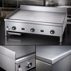 Thumbnail image #3 for Jade Range (Middleby) Supreme JGM-2448-F 48-Inch Gas Floor Model Griddle with 1-Inch Smooth Steel Plate and Manual Controls
