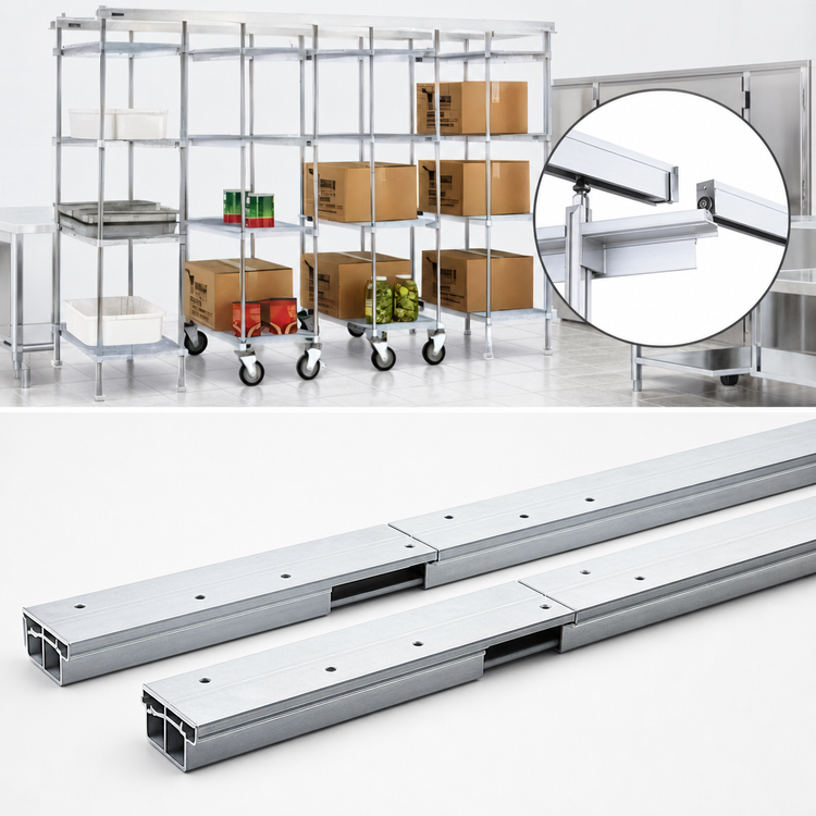 Product image #3 for Eagle Master Trak 16 Ft Overhead Track Kit for High-Density Storage Shelving