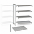 Thumbnail image #4 for Cambro Camshelving Premium 4-Tier Add-On Polymer Shelving Unit, 21 x 54 x 64 Inches, Vented and Solid Shelves
