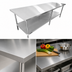 Thumbnail image #3 for Sapphire 120-Inch x 36-Inch Stainless Steel Flat Top Work Table with Undershelf