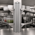 Thumbnail image #3 for Eagle Group Back-To-Back Heavy Duty Cantilevered Shelving Uprights, 96-Inch Floor-To-Ceiling Mount, Stainless Steel
