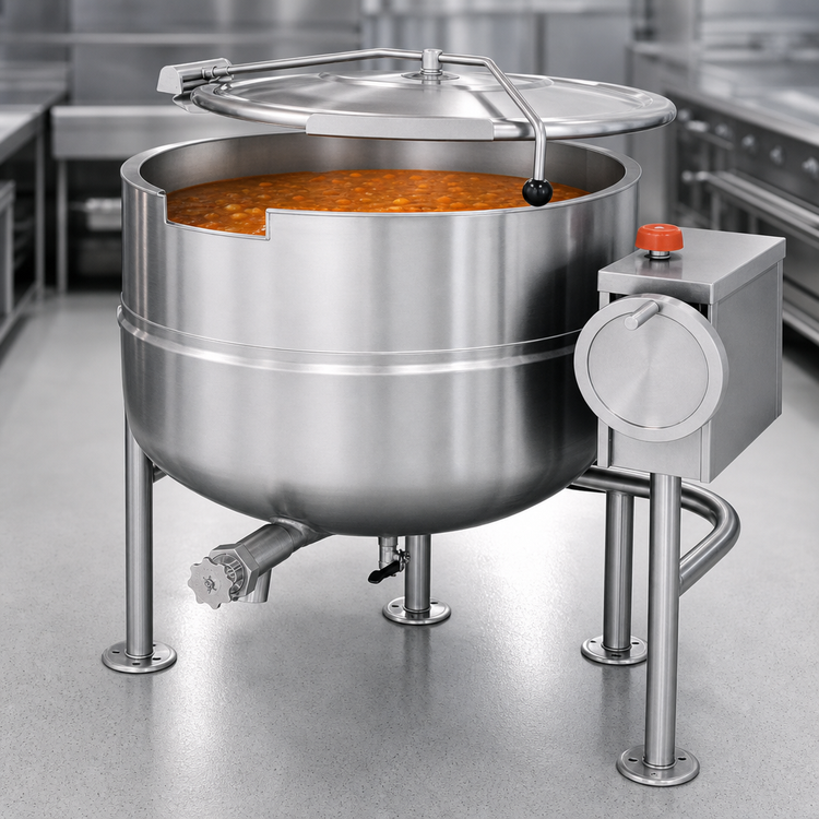 Product image #3 for Cleveland Range 125-Gallon Direct Steam Tilting Kettle with 316 Stainless Steel Liner