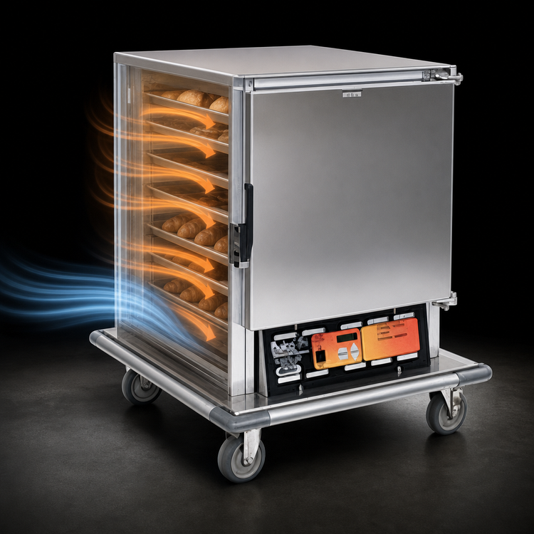 Product image #3 for Panco Half-Size Heated/Proofing Holding Cabinet, Narrow Width, Non-Insulated, Polycarbonate Window Door