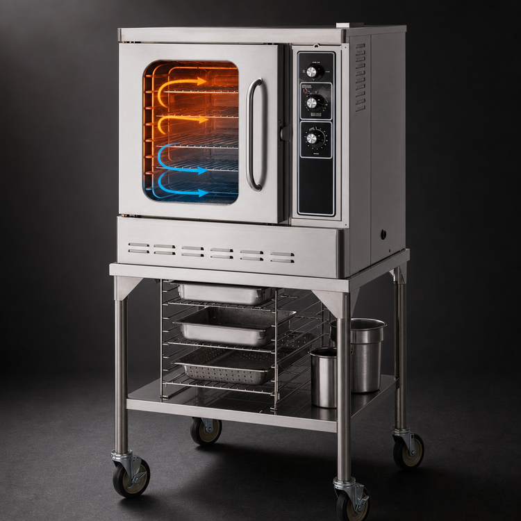 Product image #3 for Blodgett Premium Series DFG-50 Half-Size Dual Flow Gas Convection Oven, 5-Pan Capacity, Solid State Controls