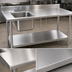 Thumbnail image #3 for Eagle Group Deluxe 96-Inch 304 Stainless Steel Work Table with Left-Side Sink, Backsplash, and Undershelf