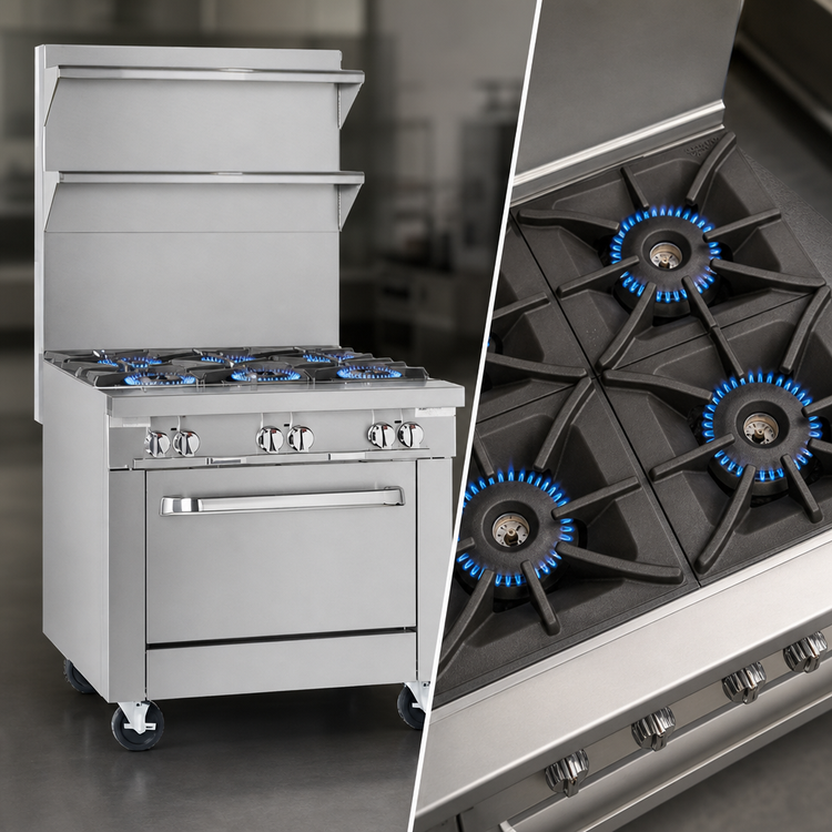 Product image #3 for Southbend Platinum 24-Inch Heavy Duty Gas Range with 4 Open Burners and Cabinet Base, 140,000 BTU