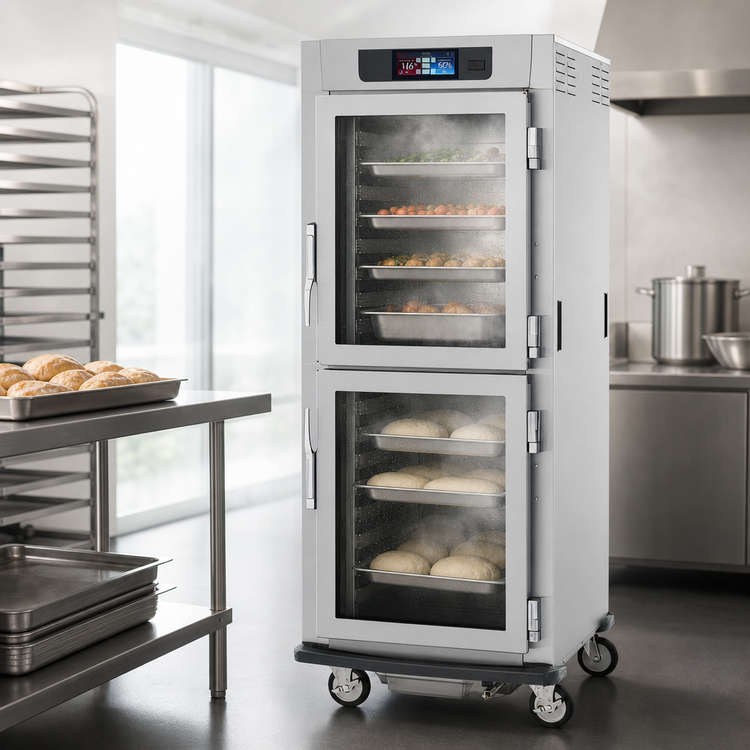 Product image #3 for Metro C5 9 Series Full-Height Controlled Humidity Heated Holding and Proofing Cabinet with Glass Dutch Doors and Lip Load Slides