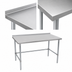 Thumbnail image #3 for John Boos Stallion 48-Inch x 30-Inch Stainless Steel Top Work Table with 1-1/2-Inch Rear Backsplash and Galvanized Base
