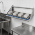 Thumbnail image #3 for Advance Tabco Wall-Mounted Stainless Steel Tubular Sorting Shelf for 4 Full-Size Dish Racks, 82 Inch Wide